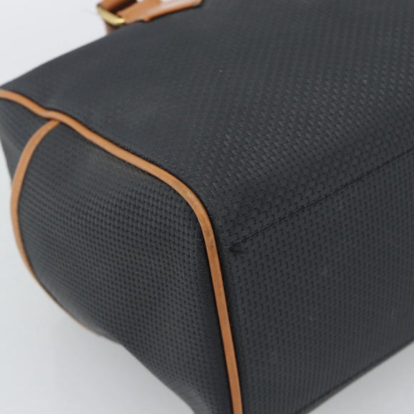 SAINT LAURENT Boston Bag PVC Black Gold Auth bs36716