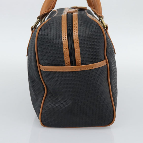 SAINT LAURENT Boston Bag PVC Black Gold Auth bs36716