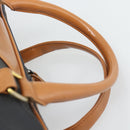 SAINT LAURENT Boston Bag PVC Black Gold Auth bs36716-8