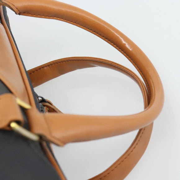 SAINT LAURENT Boston Bag PVC Black Gold Auth bs36716