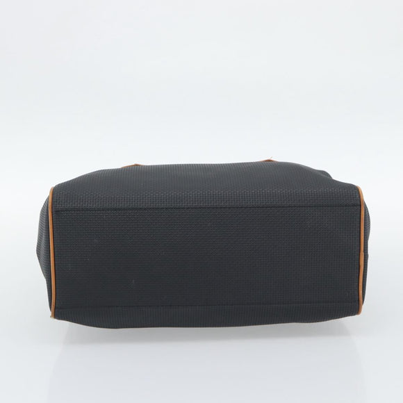 SAINT LAURENT Boston Bag PVC Black Gold Auth bs36716