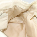 Gianni Versace Boston Bag Leather White Gold Auth bs36717-19