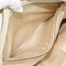 Gianni Versace Boston Bag Leather White Gold Auth bs36717-21