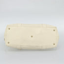 Gianni Versace Boston Bag Leather White Gold Auth bs36717-5