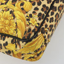 Gianni Versace Tote Bag PVC Canvas Yellow Gold Auth bs36718-11