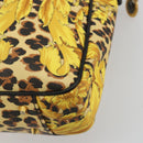 Gianni Versace Tote Bag PVC Canvas Yellow Gold Auth bs36718-12