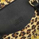 Gianni Versace Tote Bag PVC Canvas Yellow Gold Auth bs36718-14