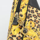 Gianni Versace Tote Bag PVC Canvas Yellow Gold Auth bs36718-15