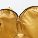 Gianni Versace Tote Bag PVC Canvas Yellow Gold Auth bs36718-18