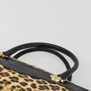 Gianni Versace Tote Bag PVC Canvas Yellow Gold Auth bs36718-8