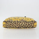 Gianni Versace Tote Bag PVC Canvas Yellow Gold Auth bs36718-9