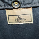 FENDI Carry Case Zucca Canvas Black Brown Auth bs36724-17