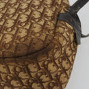 Christian Dior Trotter Canvas Shoulder Bag Brown Gold Auth bs36727-10