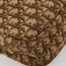 Christian Dior Trotter Canvas Shoulder Bag Brown Gold Auth bs36727-13