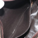 Christian Dior Trotter Canvas Shoulder Bag Brown Gold Auth bs36727-21