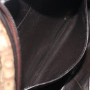 Christian Dior Trotter Canvas Shoulder Bag Brown Gold Auth bs36727-22