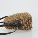 Christian Dior Trotter Canvas Shoulder Bag Brown Gold Auth bs36727-5