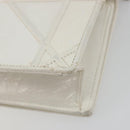 Christian Dior Chain Shoulder Bag Leather White Gold Auth bs36728-17
