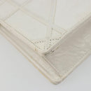 Christian Dior Chain Shoulder Bag Leather White Gold Auth bs36728-9