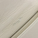 Christian Dior Chain Shoulder Bag Leather White Gold Auth bs36728-11