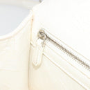 Christian Dior Chain Shoulder Bag Leather White Gold Auth bs36728-22