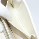 Christian Dior Chain Shoulder Bag Leather White Gold Auth bs36728-24