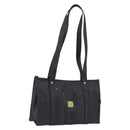 MCM Vicetos Logogram Shoulder Bag PVC Black Gold Auth bs36729-1