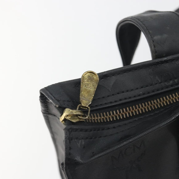 MCM Vicetos Logogram Shoulder Bag PVC Black Gold Auth bs36729