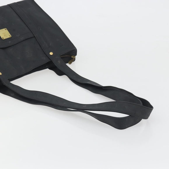 MCM Vicetos Logogram Shoulder Bag PVC Black Gold Auth bs36729