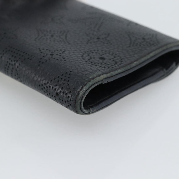 LOUIS VUITTON Monogram Mahina Portefeuille Amelia Black M95549 Auth bs36730