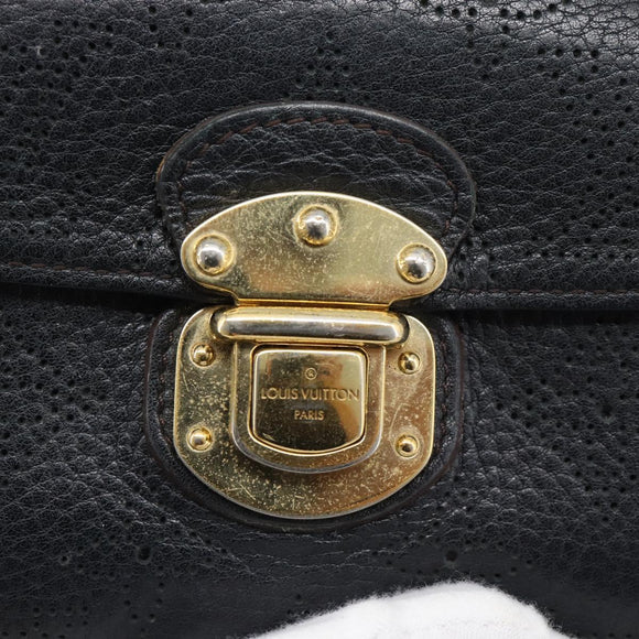 LOUIS VUITTON Monogram Mahina Portefeuille Amelia Black M95549 Auth bs36730