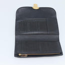 LOUIS VUITTON Monogram Mahina Portefeuille Amelia Black M95549 Auth bs36730-8