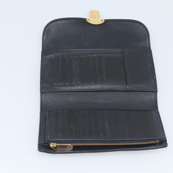 LOUIS VUITTON Monogram Mahina Portefeuille Amelia Black M95549 Auth bs36730