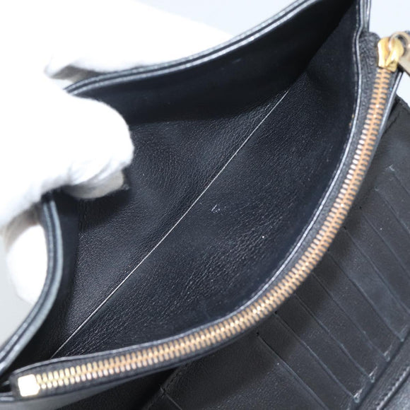LOUIS VUITTON Monogram Mahina Portefeuille Amelia Black M95549 Auth bs36730