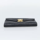 LOUIS VUITTON Monogram Mahina Portefeuille Amelia Black M95549 Auth bs36730-6