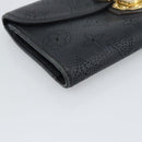 LOUIS VUITTON Monogram Mahina Portefeuille Amelia Black M95549 Auth bs36730-14