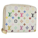 LOUIS VUITTON Multicolor Zippy Coin Purse White M93741 LV Auth bs36731A-1