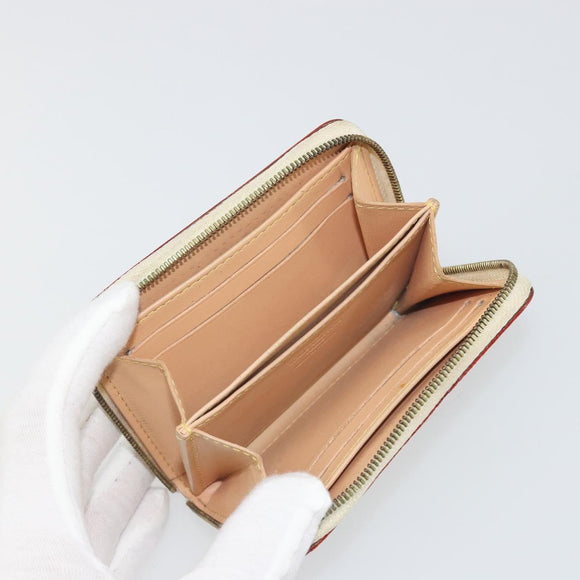 LOUIS VUITTON Multicolor Zippy Coin Purse White M93741 LV Auth bs36731A
