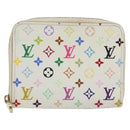 LOUIS VUITTON Multicolor Zippy Coin Purse White M93741 LV Auth bs36731A-13