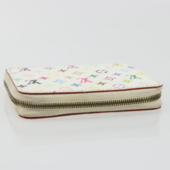 LOUIS VUITTON Multicolor Zippy Coin Purse White M93741 LV Auth bs36731A