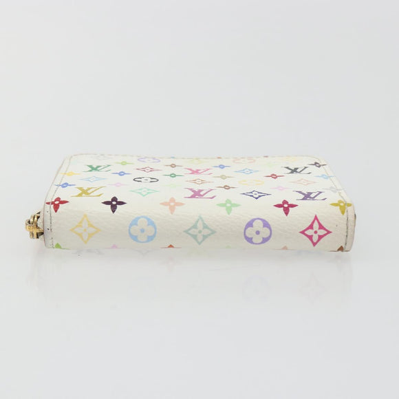 LOUIS VUITTON Multicolor Zippy Coin Purse White M93741 LV Auth bs36731A
