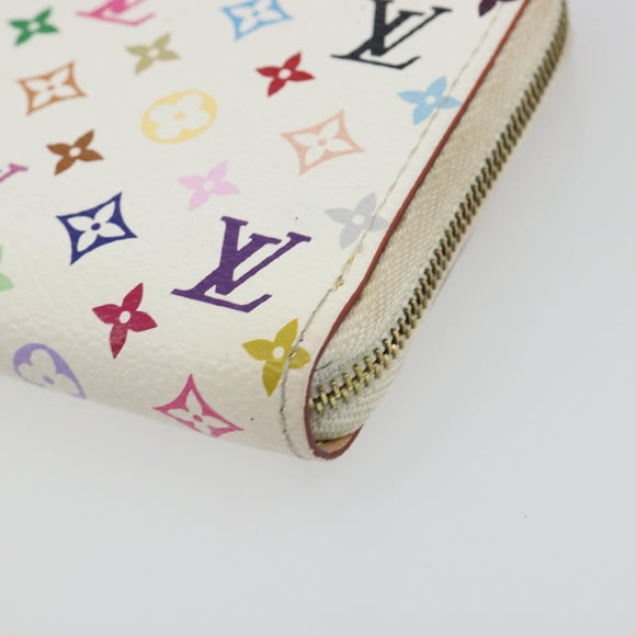 LOUIS VUITTON Multicolor Zippy Coin Purse White M93741 LV Auth bs36731A