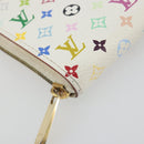 LOUIS VUITTON Multicolor Zippy Coin Purse White M93741 LV Auth bs36731A-14