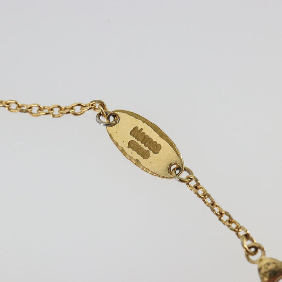 LOUIS VUITTON Essential V Necklace Metal Gold M61083 LV Auth bs36732