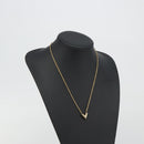 LOUIS VUITTON Essential V Necklace Metal Gold M61083 LV Auth bs36732-17
