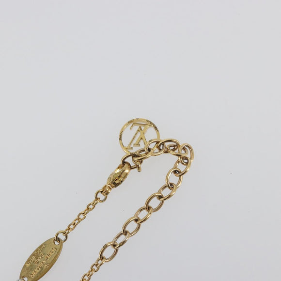LOUIS VUITTON Essential V Necklace Metal Gold M61083 LV Auth bs36732