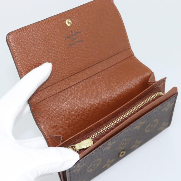 LOUIS VUITTON Porte Monnaie Billets Tresor Wallet M61730 LV Auth bs36733