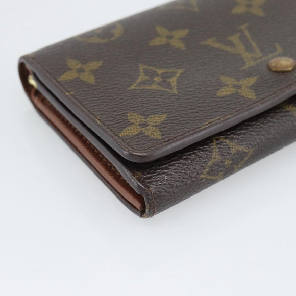 LOUIS VUITTON Porte Monnaie Billets Tresor Wallet M61730 LV Auth bs36733