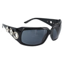 BVLGARI Sunglasses Plastic Black Silver Auth bs36734-1