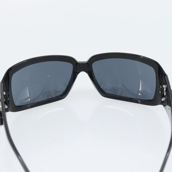 BVLGARI Sunglasses Plastic Black Silver Auth bs36734